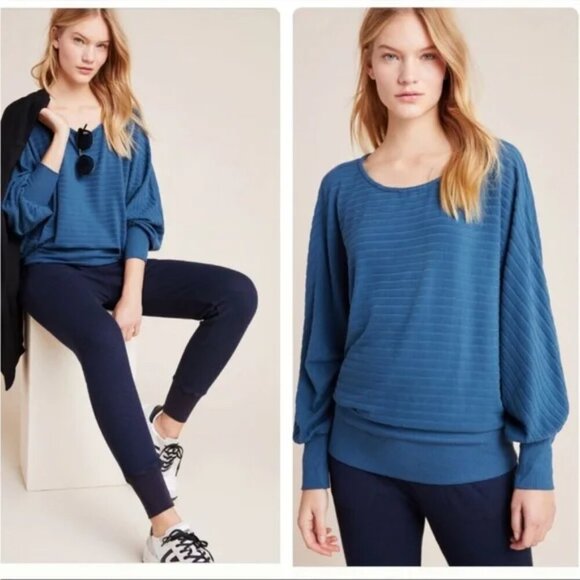 Anthropologie Saturday Sunday Shawna Hacci Sweater, Teal, Size S - Picture 2 of 10